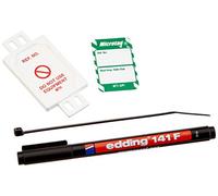 Scafftag by Brady Microtag Kit - Compact Equipment Inspection Tags "Next Inspection Date Due", Includes 20 Holders, 20 Double-Sided Inserts, and Pen for Workplace Safety Compliance - White on Green