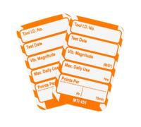 Scafftag by Brady Microtag Kit - Compact Equipment Inspection Tags Vibration - Points Per Hour, Includes 20 Double-Sided Inserts for Workplace Safety Compliance - White on Orange