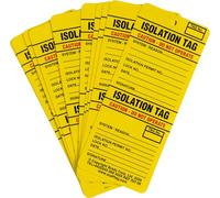 Scafftag ISO 08 Isolation Tag Insert, Polypropylene, 200.00mm Height x 83.00mm Width, Pack of 10 status inserts