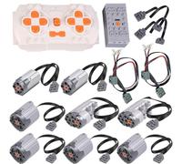 Scakbyer 14 Pack Power Function Motors Set Compatible with Lego Technic Car, Dual App Remote Control, Lithium Battery Box, 4 XL Motors, 2 Servo Motors, 2 M Motors, 2