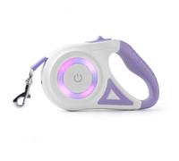 Scalable dog leash LED light, 16.4 feet, non slip grip, suitable for 55 pound small to medium-sized dogs