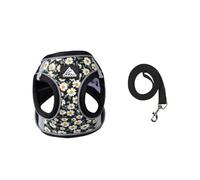 Scalable Pet Chest Harness With Leash, Adjustable Pet Puppy Harness, Step in Harness for Cat Small Dogs(XL,black)