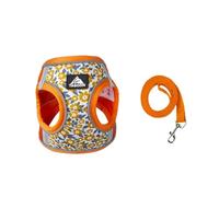 Scalable Pet Chest Harness With Leash, Adjustable Pet Puppy Harness, Step in Harness for Cat Small Dogs(XL,orange)