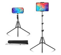 Scalable Tripod Mobile Tablet Floor Stand, 65in Tablet Stand with 360° Ball Head, Multi functional and portable, adjustable fixture+storage bag, suitable for photography, live streaming etc