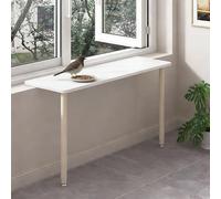Scalable Window Sill Extender for Bird Feeder, Adjustable Window Sill Extension Plant Stand for Apartment, Removable Window Ledge Cat Perch Shelf(Beige,105x35cm(41 3/8x13 3/4"))