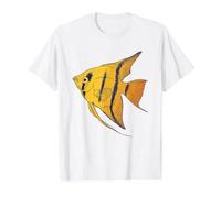 Scalar Tropical Fish Aquarium Holder Cichlid Fish Value Graphic T-Shirt, Men, White, L