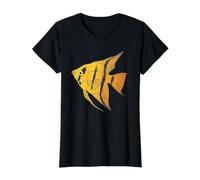 Scalar Tropical Fish Aquarium Holder Cichlid Fish Value Graphic T-Shirt, Women, Black, S