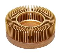 Scaldatè - Luxury Gold Finish Tea Light Holder Wooden Heater Console for Home Decorations, Tea Set | Modern and Elegant Aesthetic Item for the Bedroom