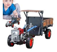 Scale 1:24 Metal Tractor Model - Alloy Running Tractor With Lights And Music, Retro Farm Vehicle, Authentic Collecting Tractor For Adults | Detailed Display Tractor For Verja
