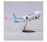 Scale aircraft 47CM 1/85 For 737MAX Dubai Airline Diecast Airplanes Model Light And Wheel Plane Model Suitable for display(No light)