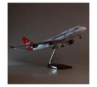 Scale aircraft 47CM For Atlantic 747 Plane Model B747 Aircraft British Airline Model Diecast Resin Scale Aircraft Suitable for display(No light)