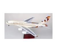 Scale aircraft 50.5CM 1/160 For Airplane A380 ETIHAD Airline Model With Light And Wheel Diecast Resin Plane Suitable for display(No light)
