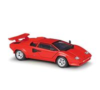 scale car model 1:24 For Lamborghini Countach LP 5000S Roadster Alloy Replica Car Die Cast Miniature Model Car collect vehicles (Color : Red)
