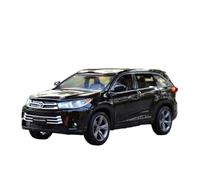 Scale Car Model 1:32 For Highlander SUV Alloy Car Die-cast Metal Real Put In Bookcase Suitable Display(Black)