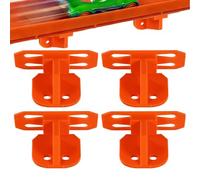 Scale Cars Single Lane Track - Pack of 4 Hanging Display Holder, Wall Shelf with Secure Brackets, Perfect Toy Vehicle for Trucks, Racing Cars, Home, Bedroom, Collectible