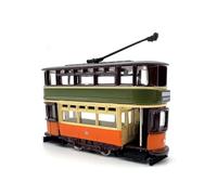 Scale Die-Cast Metal 1:148 For Glasgow Tram Car Model Alloy Simulation Collection Ornaments Home Decorationgreen-orange For Vehicles Fans
