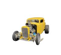 Scale Die-Cast Metal 1:18 For Blown Ford Drag Racer 1932 Alloy Retro Classic Car Model Fan Hobby Diecast Souvenir Yellow For Vehicles Fans