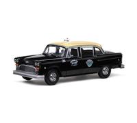 Scale Die-Cast Metal 1:18 For Checker A11 New York Taxi 1981 Simulation Car Diecast Model Yellow Toy Vehicles For Vehicles Fans(Black)