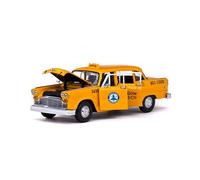 Scale Die-Cast Metal 1:18 For Checker A11 New York Taxi 1981 Simulation Car Diecast Model Yellow Toy Vehicles For Vehicles Fans(Yellow)