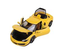 Scale Die-Cast Metal 1:18 For Ferrari 296GTB Full Door Sports Car Alloy Model Suitable For Adult Hobby Toys Yellow For Vehicles Fans