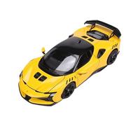 Scale Die-Cast Metal 1:18 For Ferrari SF90XX Supercar Full Door Alloy Car Model Collection Ornaments Yellow For Vehicles Fans(Yellow)