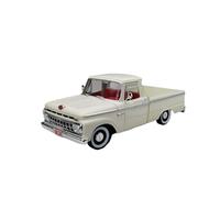Scale Die-Cast Metal 1:18 For Ford F-100 Pickup Truck White Realistic Alloy Car Model 1965 Orange White For Vehicles Fans(White)