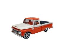 Scale Die-Cast Metal 1:18 For Ford F-100 Pickup Truck White Realistic Alloy Car Model 1965 Orange White For Vehicles Fans(Orange)