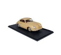 Scale Die-Cast Metal 1:18 For Porsche 356 PRE-A BROWN Metal Casting Yellow Double Door Openable Car Model For Vehicles Fans
