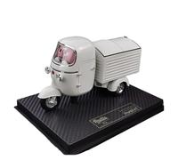 Scale Die-Cast Metal 1:24 For Car Trendy Play Cute Retro Cute Cartoon Model Ornaments Blue And White Three-wheeled For Vehicles Fans
