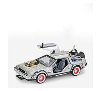 Scale Die-Cast Metal 1 24 For DMC-12 Delorean Back To The Future Time Machine Diecast Alloy Model Car Gift For Vehicles Fans(C)