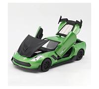 Scale Die-Cast Metal 1:32 For Corvette ZR1 Supercar Toy Model Car Diecast Simulation Metal Alloy Vehicles Miniature Scale For Vehicles Fans(Green)