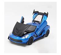 Scale Die-Cast Metal 1:32 For Corvette ZR1 Supercar Toy Model Car Diecast Simulation Metal Alloy Vehicles Miniature Scale For Vehicles Fans(Blue)
