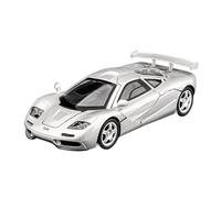 Scale Die-Cast Metal 1:32 For McLaren F1 Supercar Racing Alloy Model Yellow With Sound And Light Pull Back Toy For Vehicles Fans(Silver)