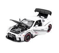Scale Die-Cast Metal 1:32 For Nissan GTR R35 Supercar Sound And Light Toys Alloy Metal Collection Model Car For Vehicles Fans(White)