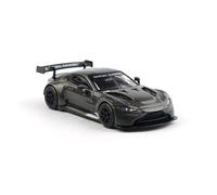 Scale Die-Cast Metal 1/64 For Aston Martin GT3 Black Carbon Fiber Racing Car Model Metal Ornaments For Vehicles Fans