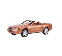 Scale Die-Cast Metal 1:64 For Benz SL500 Convertible Sports Car Alloy Model Roof Detachable Adult Collection Yellow For Vehicles Fans(Gold)