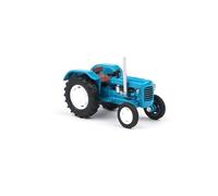 Scale Die-Cast Metal 1/64 For Harvest 37 Tractor Blue Alloy Car Model Toy Art Ornaments Home Decoration For Vehicles Fans