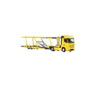 Scale Die-Cast Metal 1:64 For Mercedes-Benz Actros Yellow Double-decker Car Trailer Low Roof Traditional Mirror Alloy For Vehicles Fans