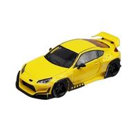 Scale Die-Cast Metal 1:64 For Toyota Rocket Bunny GR86 Supercar Rocket Rabbit Alloy Die-cast Yellow Car Model For Vehicles Fans