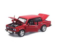 Scale Die-Cast Metal For LADA 2106 1 32 Russian Alloy Car Model Sound And Light Pull Back Toys Gift Collection For Vehicles Fans(Red)