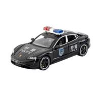 Scale Diecast Car 1:32 For Porsche Taycan Police Car High Simulation Metal Model Car Sound Light Pull Back Car Model Collectible Model vehicle (Color : B)