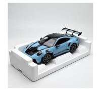 Scale Diecast Model 1:18 For 911 992 GT3 RS Alloy Car Model White Car Carbon Cover Super Sports Car Series Decoration Pre-Built Model Motor Vehicles(Blue)