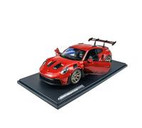Scale Diecast Model 1:18 For 911 992 GT3 RS Alloy Car Model With Openable Doors Metal Collectible Supercar Model Pre-Built Model Motor Vehicles(Red)