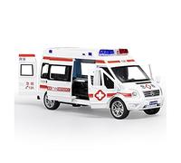 Scale Diecast Model 1 32 For Ambulance Police Car Model Toy With Light Fire Engine Vehicle Alloy Diecast Mode Pre-Built Model Motor Vehicles(A)