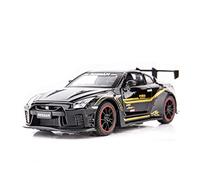 Scale Diecast Model 1 32 For NISSAN-GTR R35 Alloy Car Model Diecast Race Sport Car With Light Toy Vehicles Pre-Built Model Motor Vehicles(Black)