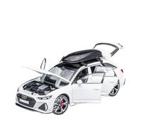 Scale Diecast Model 1:32 For RS6 Model Car Black Edition Customized For Kids Realistic Simulation, Diecast Metal For Boys Pre-Built Model Motor Vehicles(White)