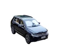 Scale Diecast Model 1:32 For Volkswagens Tiguan L SUV Alloy Car Model Diecasts Metal Toy Vehicles With Sound Light Pre-Built Model Motor Vehicles(Black)