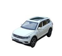 Scale Diecast Model 1:32 For Volkswagens Tiguan L SUV Alloy Car Model Diecasts Metal Toy Vehicles With Sound Light Pre-Built Model Motor Vehicles(White)