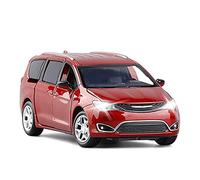 Scale Diecast Model 1 32 Scale For Chrysler Grand Voyager MPV Sound And Light Car Model Kit Alloy Diecast Simulation Car Pre-Built Model Motor Vehicles(Red)