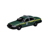 Scale Diecast Model 1:64 For Ford Crown Police Car Paint Alloy Scale Car Model Bedroom Decoration Ornaments Pre-Built Model Motor Vehicles(Green)